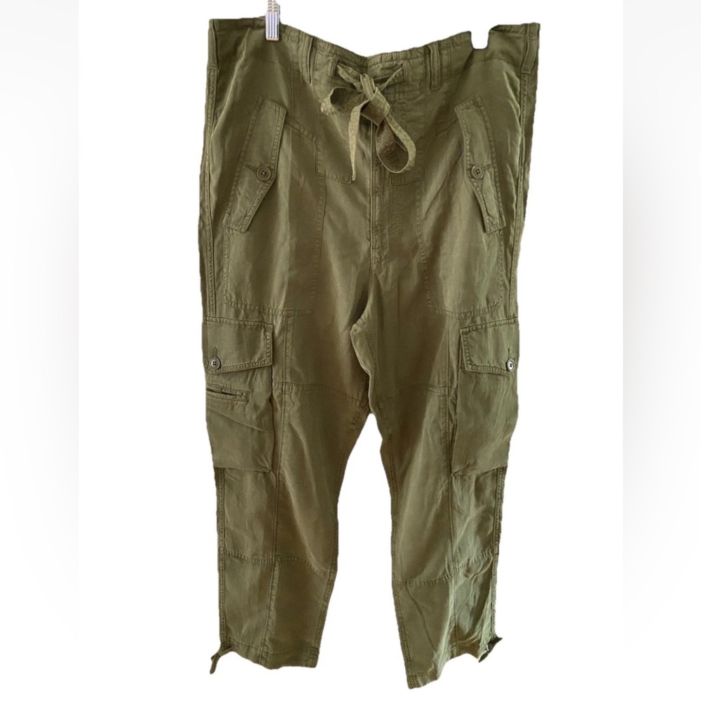NWT Ralph Lauren womens Olive Green Cargo Pants - Drawstring Waist